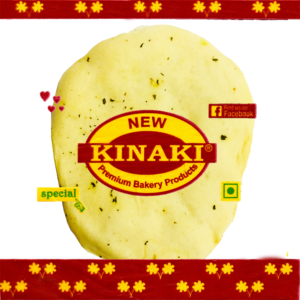 KINAKI Premium Freshly Baked Round White Kulcha Bread – 6 pcs